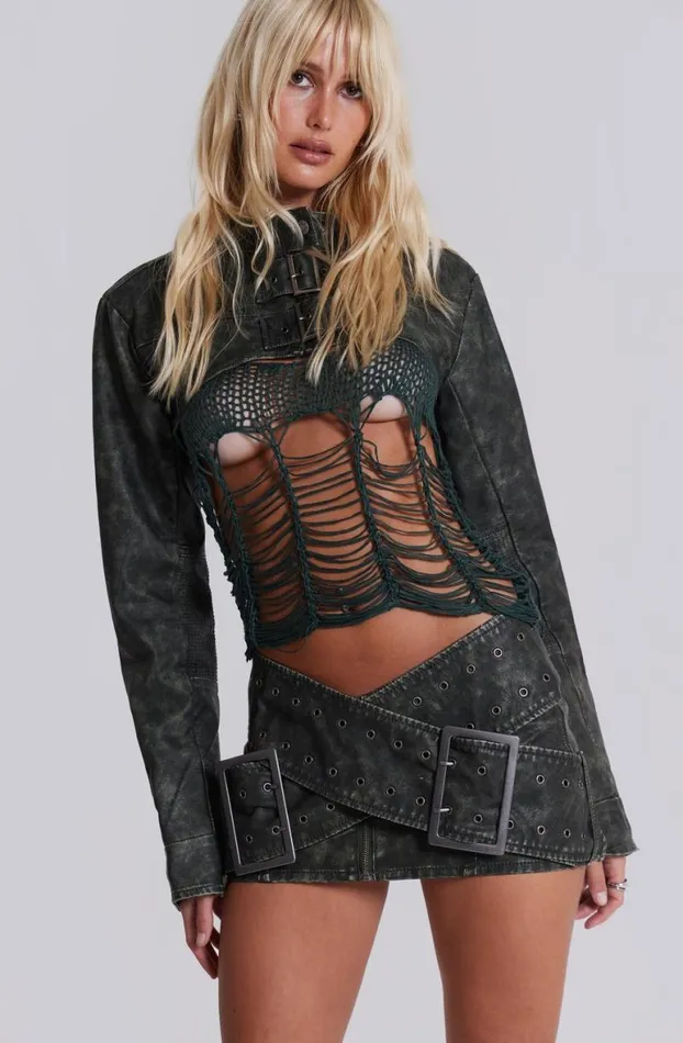 Crop Tops Women Jaded London Assassin Ultra Cropped Jacket