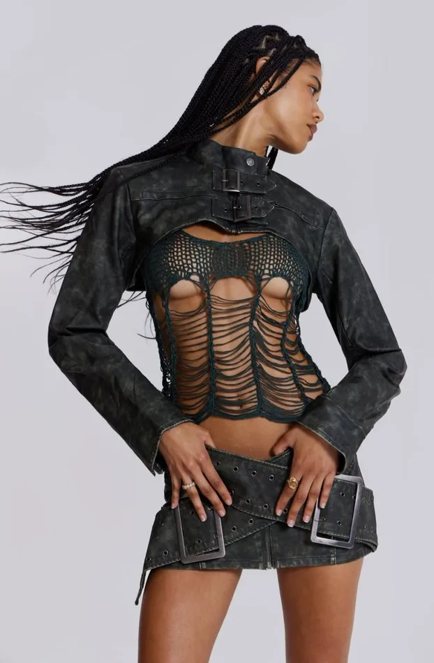 Crop Tops Women Jaded London Assassin Ultra Cropped Jacket