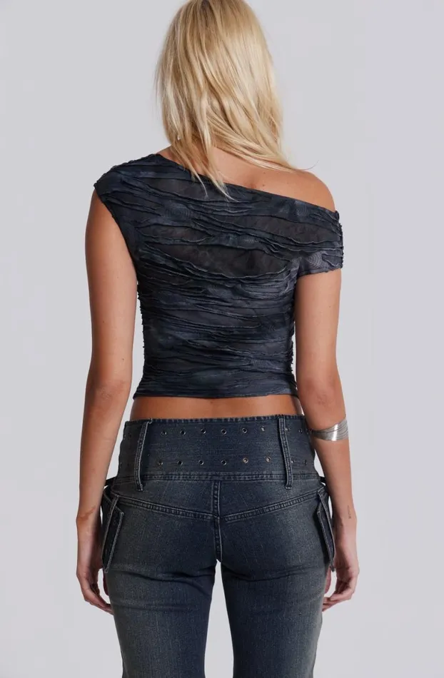 Crop Tops Women Jaded London Reign Asymmetric Top