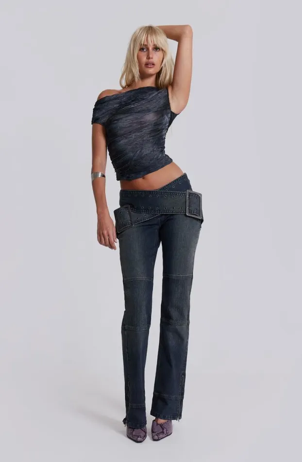 Crop Tops Women Jaded London Reign Asymmetric Top
