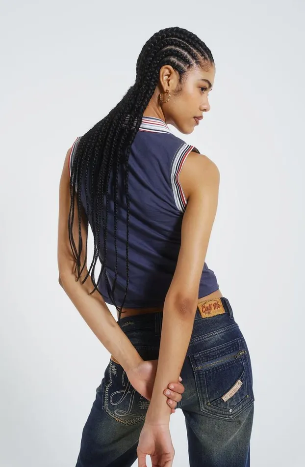 Crop Tops Women Jaded London Stars And Stripes Vest