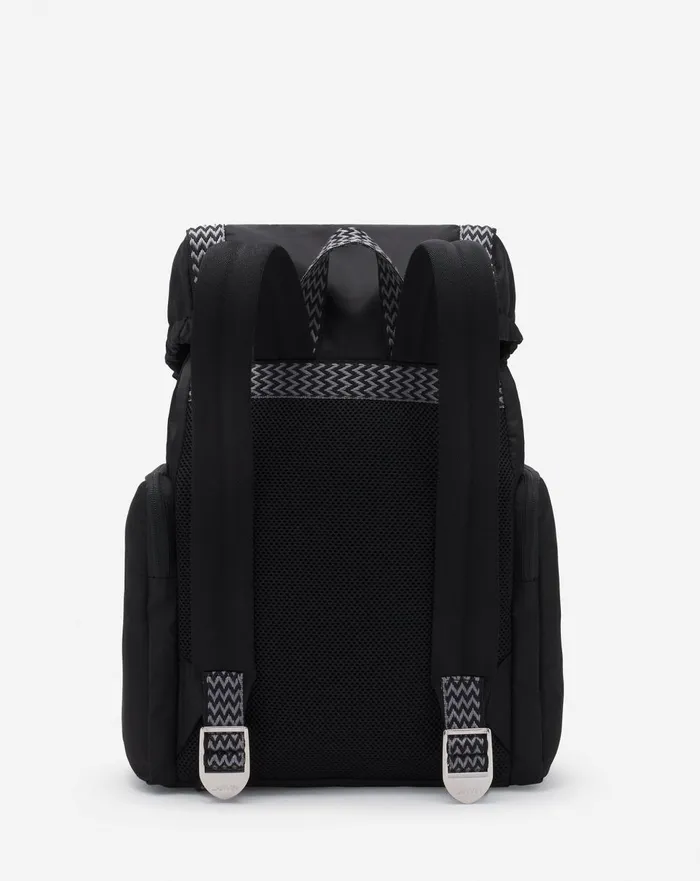 Curb Nylon Backpack Black Men Lanvin Backpacks and Belt Bags