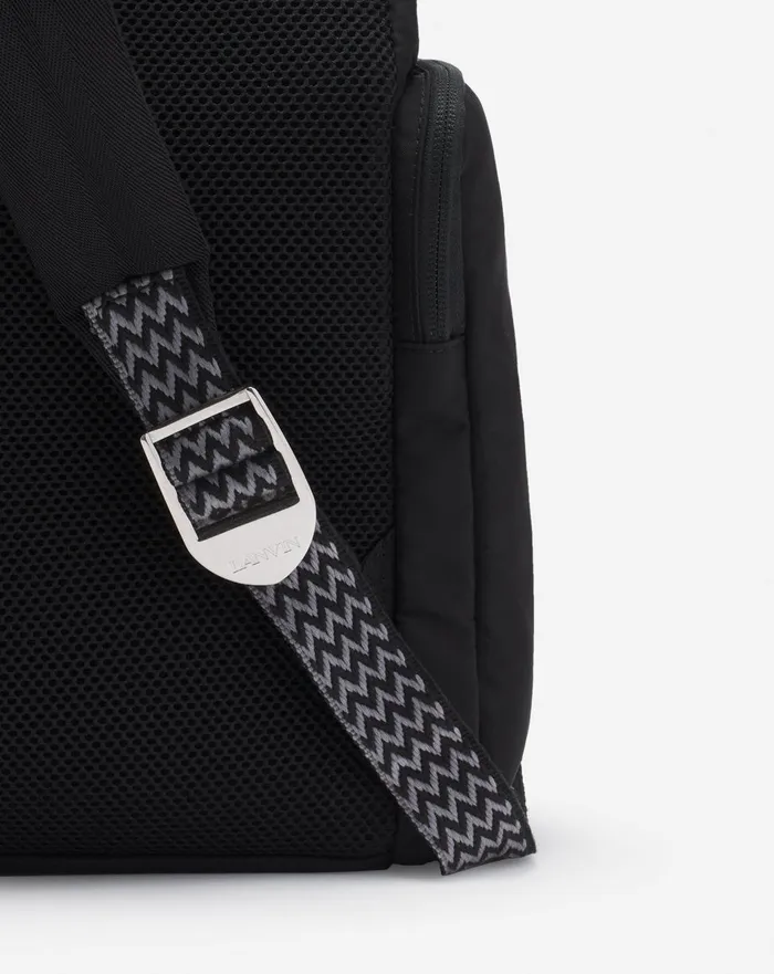 Curb Nylon Backpack Black Men Lanvin Backpacks and Belt Bags
