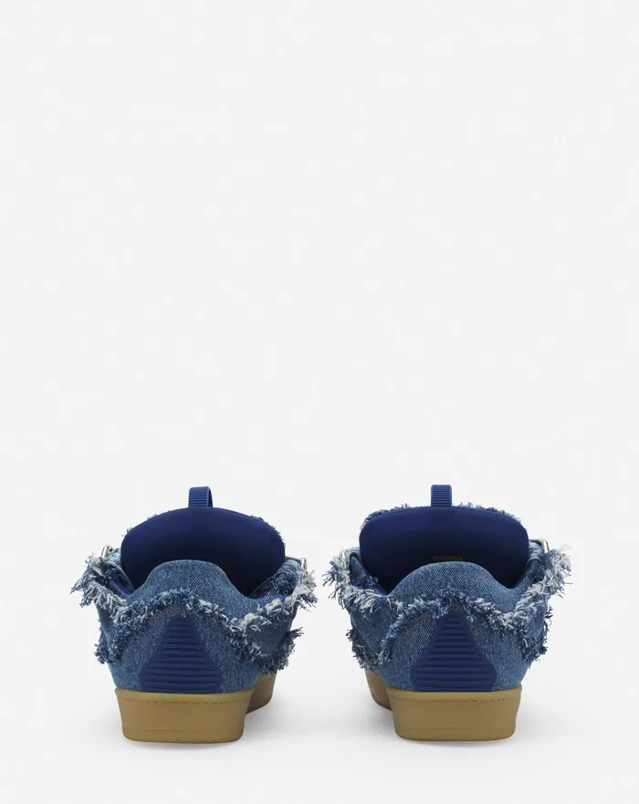 Curb Sneakers In Denim Denim Blue Men Lanvin Curb