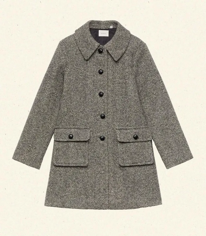 DEN Bonnaire Coat Herringbone Women Coats and Jackets
