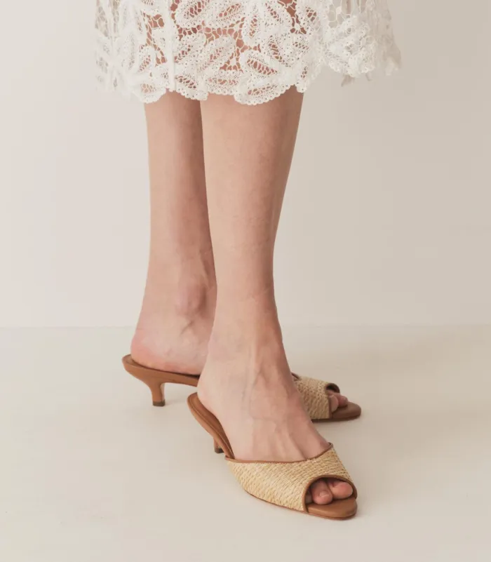 DEN Callie Mule Natural Raffia Women Shoes DEN Callie Mule Natural Raffia Women Shoes