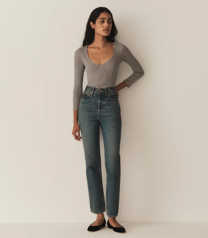 DEN Cilla Tee Heather Grey Women Tees DEN Cilla Tee Heather Grey Women Tees
