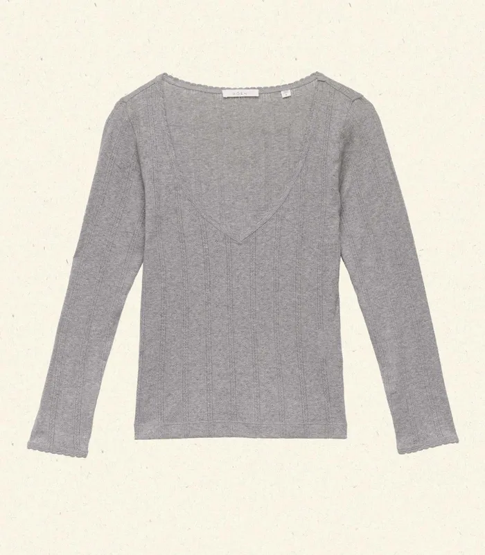 DEN Cilla Tee Heather Grey Women Tees DEN Cilla Tee Heather Grey Women Tees