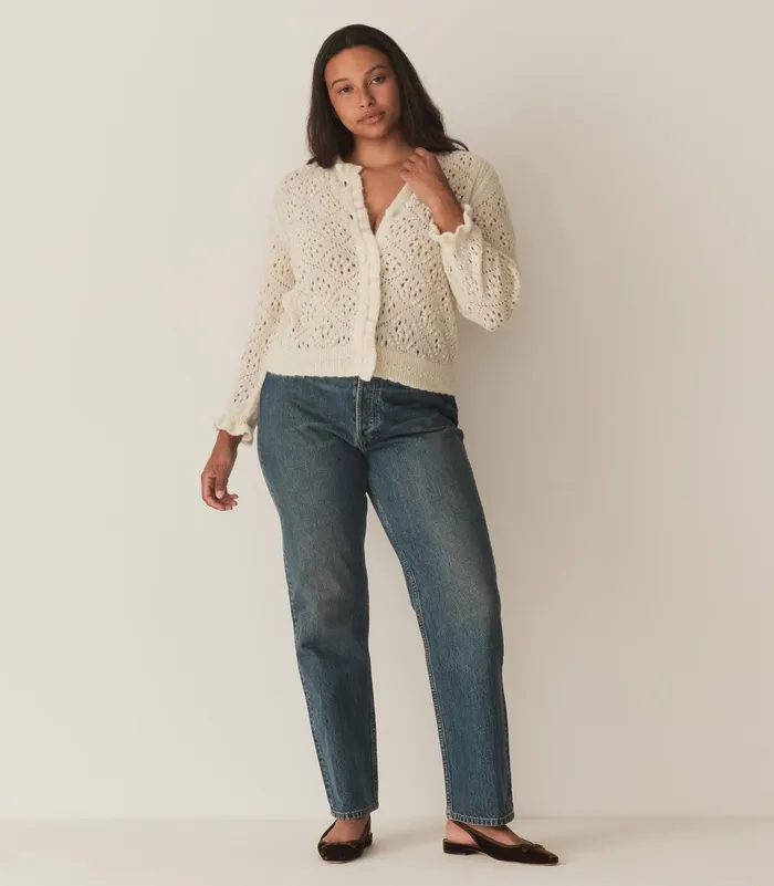 DEN Claudie Cardigan Ivory Women Knitwear