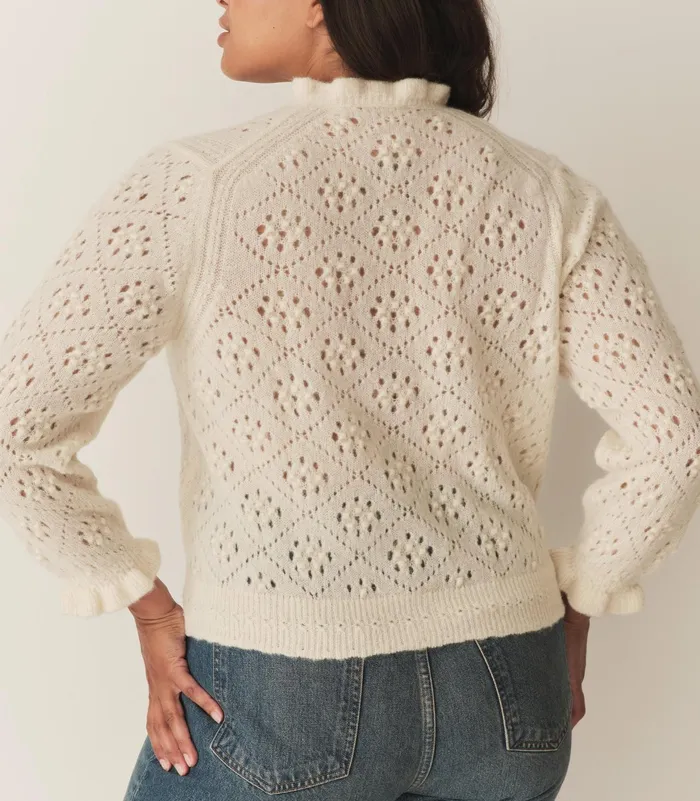DEN Claudie Cardigan Ivory Women Knitwear