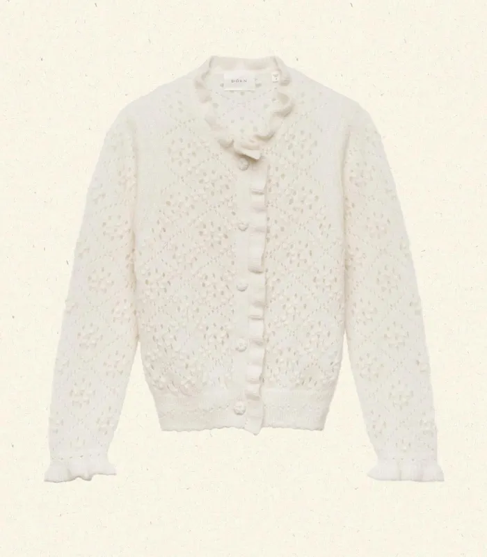 DEN Claudie Cardigan Ivory Women Knitwear