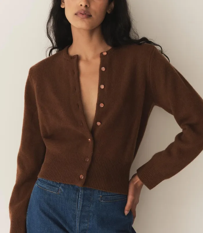 DEN Fairchild Cashmere Cardigan Cordovan Women Knitwear