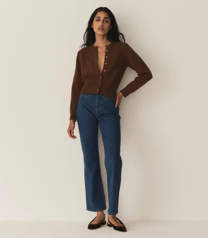DEN Fairchild Cashmere Cardigan Cordovan Women Knitwear