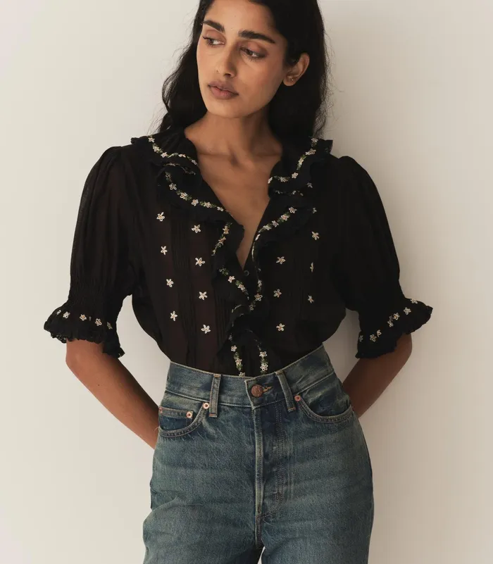 DEN Hettie Top Black Women Tops