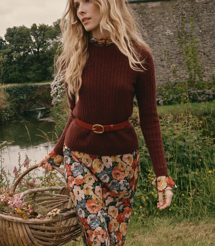 DEN Hyeres Cashmere Sweater Dark Garnet Women Knitwear DEN Hyeres Cashmere Sweater Dark Garnet Women Knitwear