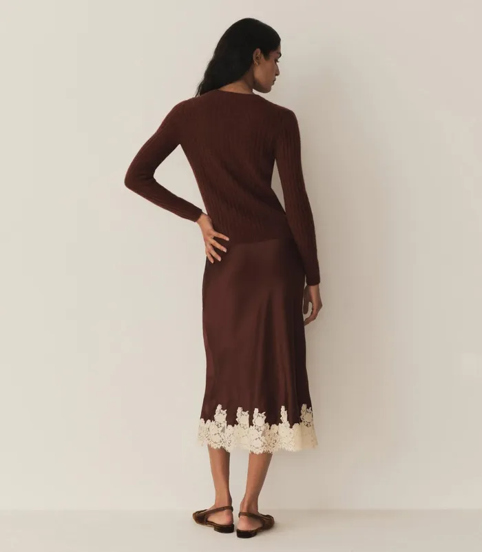 DEN Hyeres Cashmere Sweater Dark Garnet Women Knitwear DEN Hyeres Cashmere Sweater Dark Garnet Women Knitwear