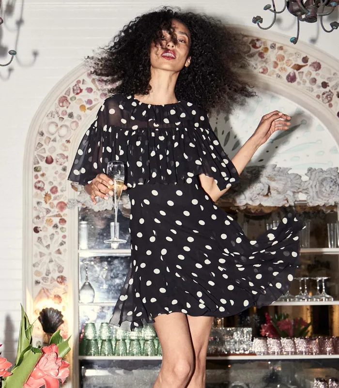 DEN Kaylin Dress Noir Solstice Sky Dot Women Dresses