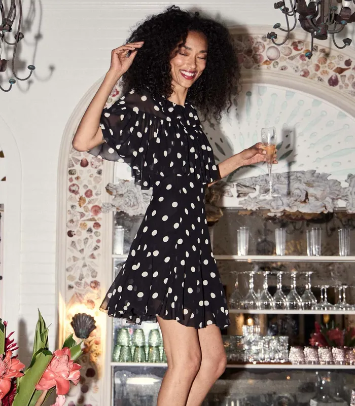 DEN Kaylin Dress Noir Solstice Sky Dot Women Dresses