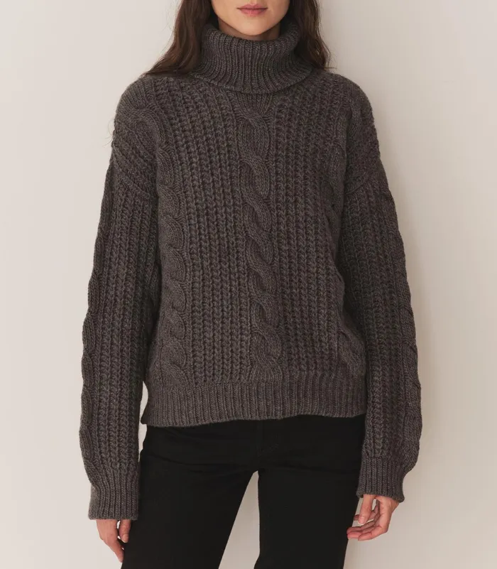 DEN Leighton Sweater Dark Grey Women Knitwear