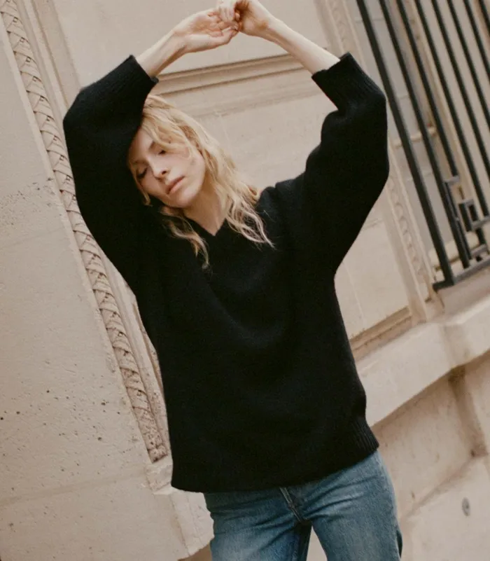 DEN Merit Sweater Black Women Knitwear