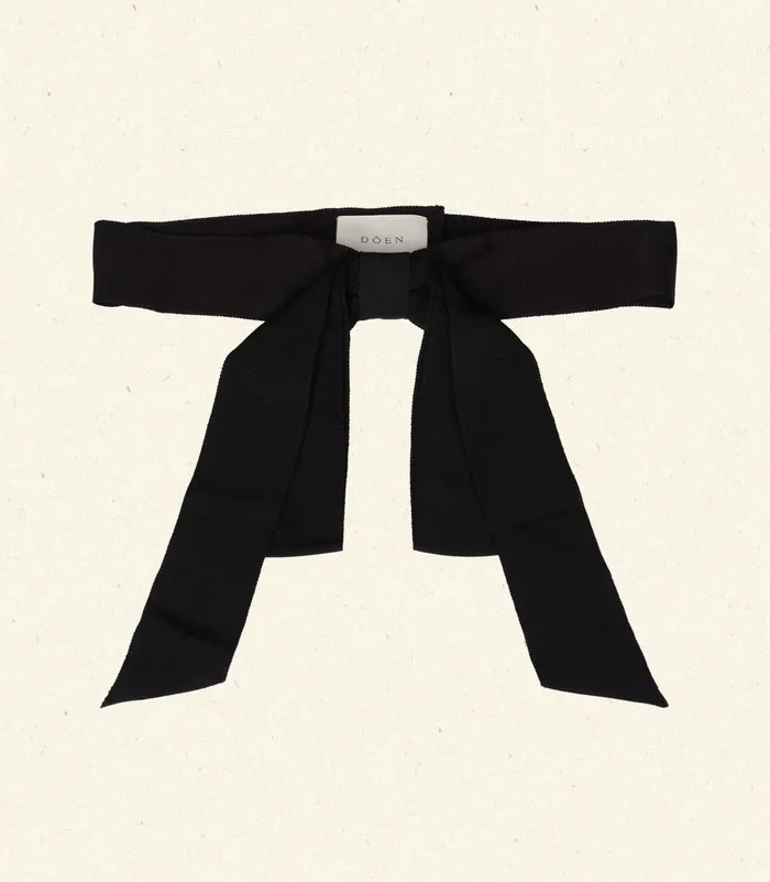 DEN Senna Belt Black Grosgrain Women Belts Hats and Gloves DEN Senna Belt Black Grosgrain Women Belts Hats and Gloves