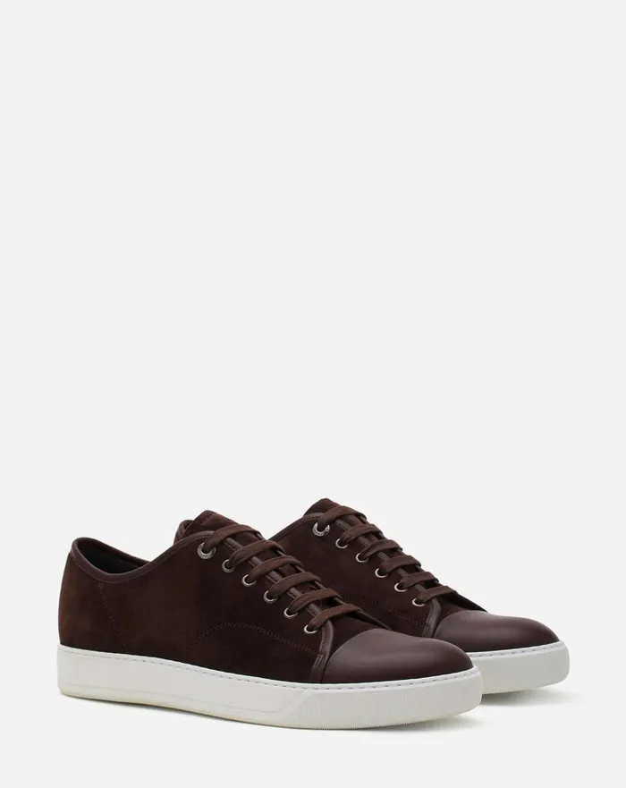 Dbb1 Leather And Suede Sneakers Espressowhite Men Lanvin DBB1 Dbb1 Leather And Suede Sneakers Espressowhite Men Lanvin DBB1
