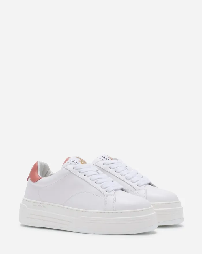 Ddb0 Leather Platform Sneakers Whitepink Women Lanvin Sneakers