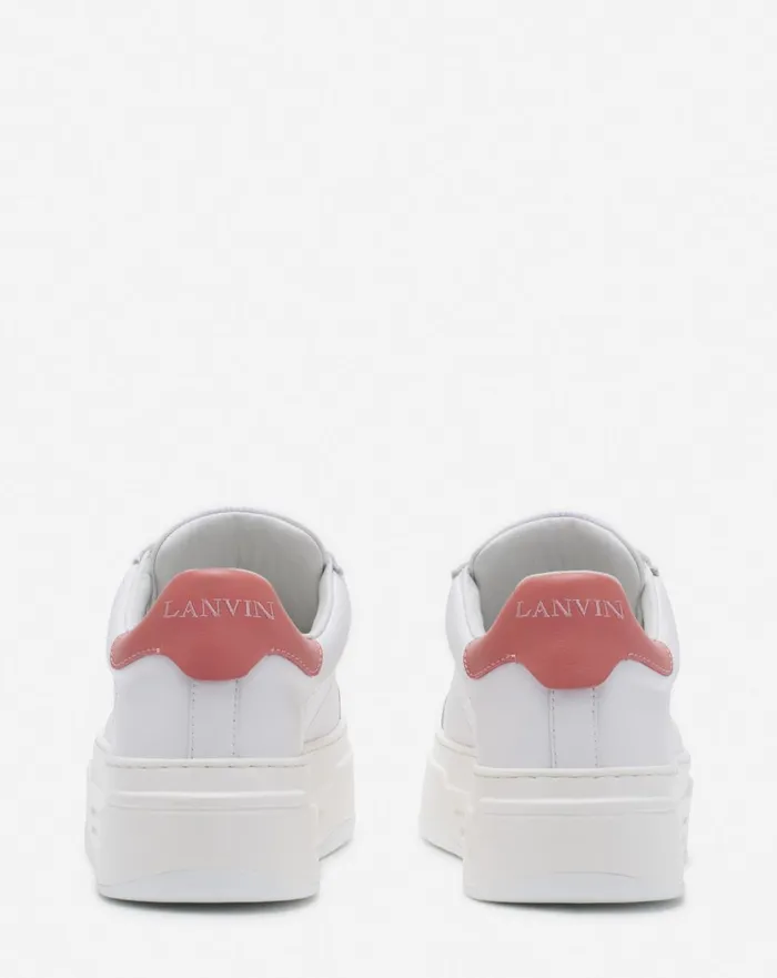 Ddb0 Leather Platform Sneakers Whitepink Women Lanvin Sneakers