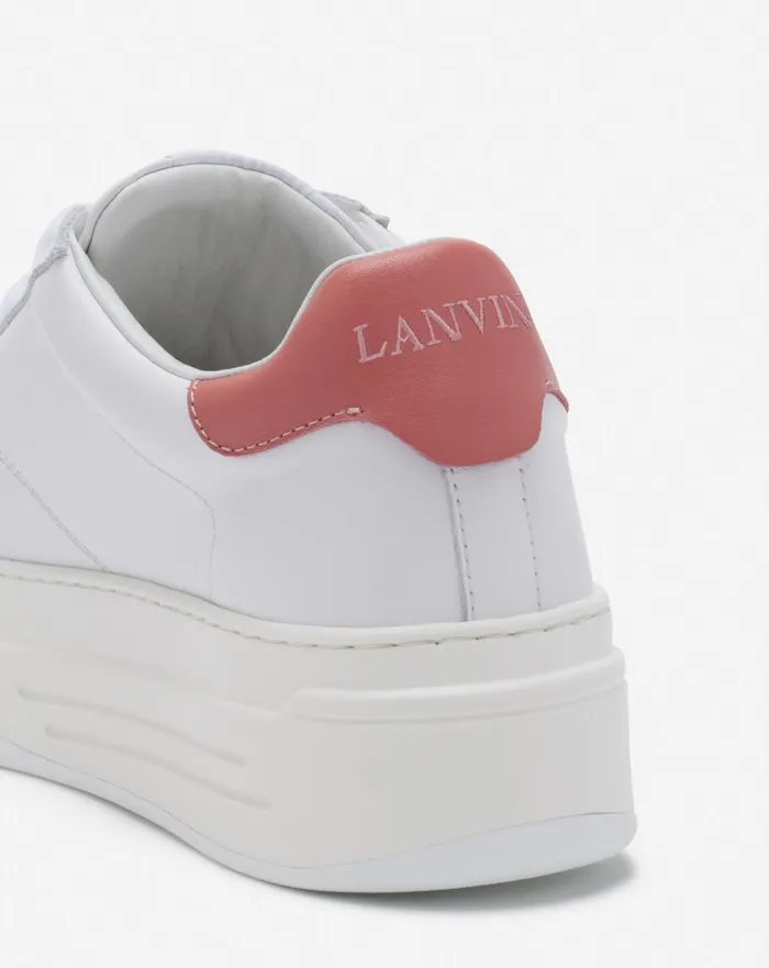 Ddb0 Leather Platform Sneakers Whitepink Women Lanvin Sneakers