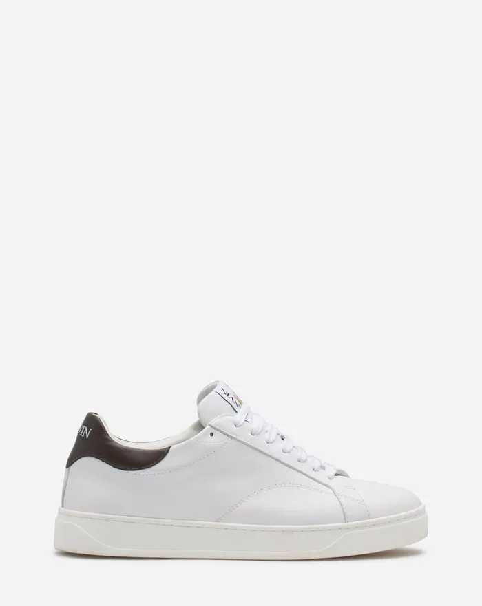 Ddb0 Leather Sneakers Whitebrown Men Lanvin Sneakers