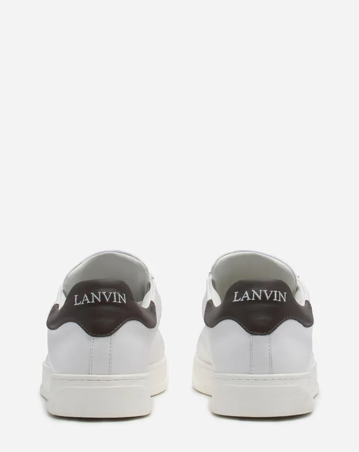 Ddb0 Leather Sneakers Whitebrown Men Lanvin Sneakers