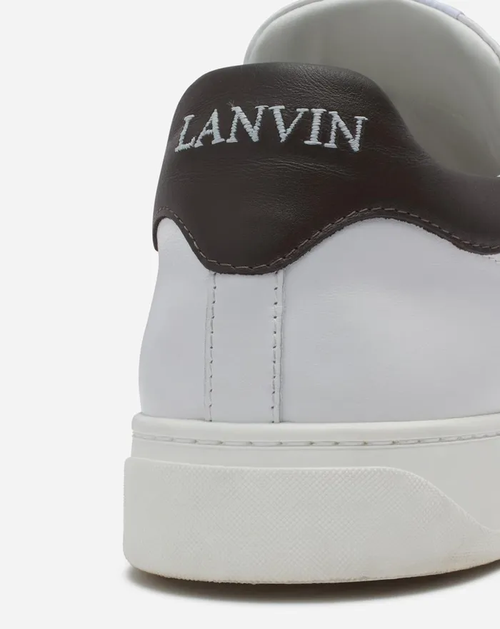 Ddb0 Leather Sneakers Whitebrown Men Lanvin Sneakers