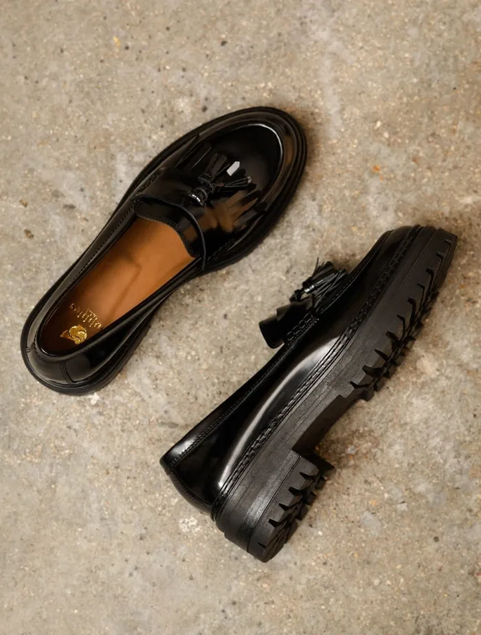 Deniz Siyah Black Women Bobbies Loafers and Derbies