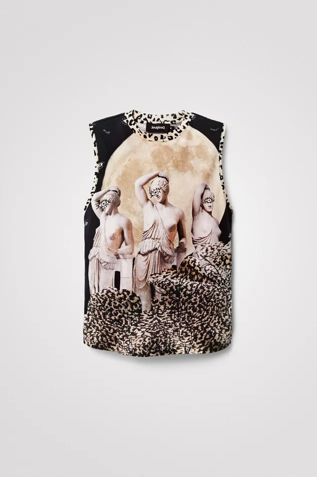 Desigual Arty Animal Print Tshirt Women Tshirts