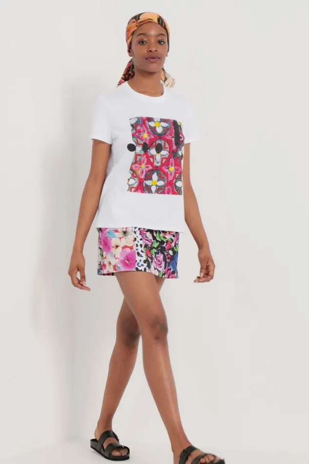 Desigual Arty Floral Tshirt Women Tshirts
