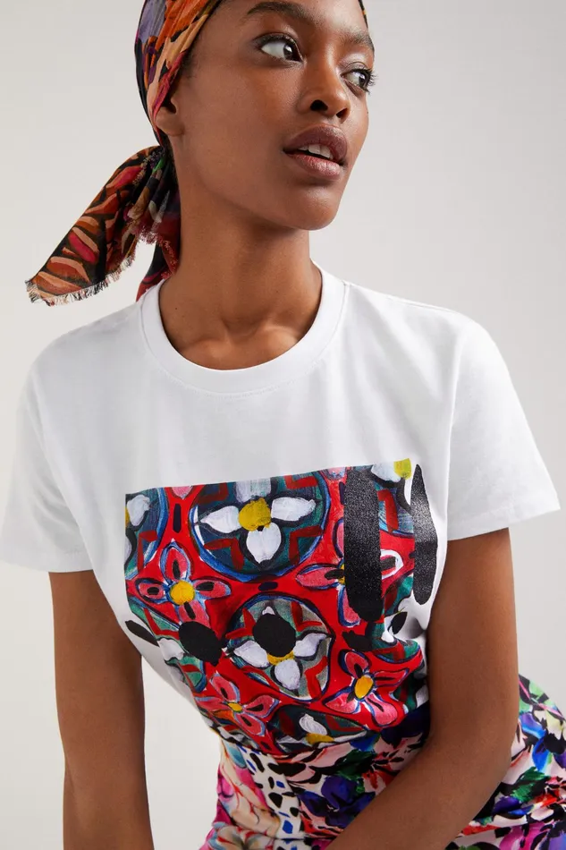 Desigual Arty Floral Tshirt Women Tshirts
