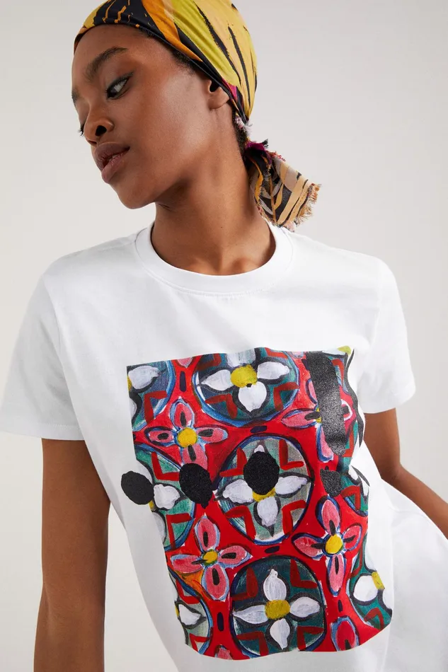 Desigual Arty Floral Tshirt Women Tshirts