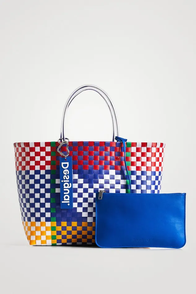 Desigual Braided Basket Women Shopper and Tote Bags