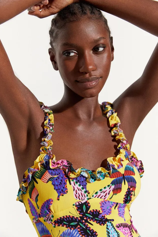 Desigual Butterfly Strap Dress Women Swimwear