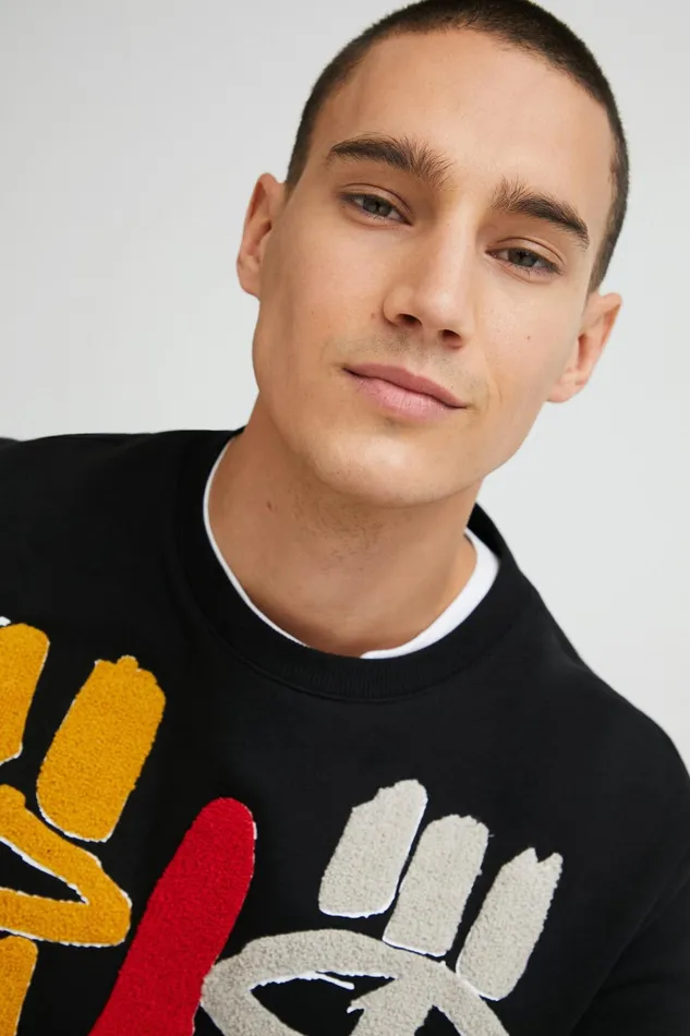 Desigual Feline Sweatshirt Mens Sweaters and Sweatshirts
