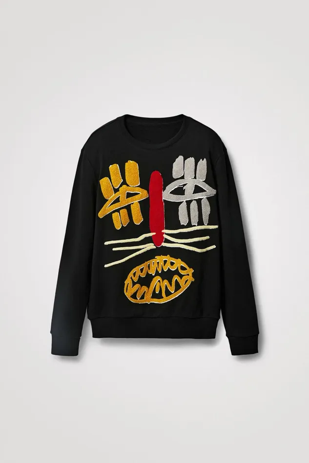 Desigual Feline Sweatshirt Mens Sweaters and Sweatshirts