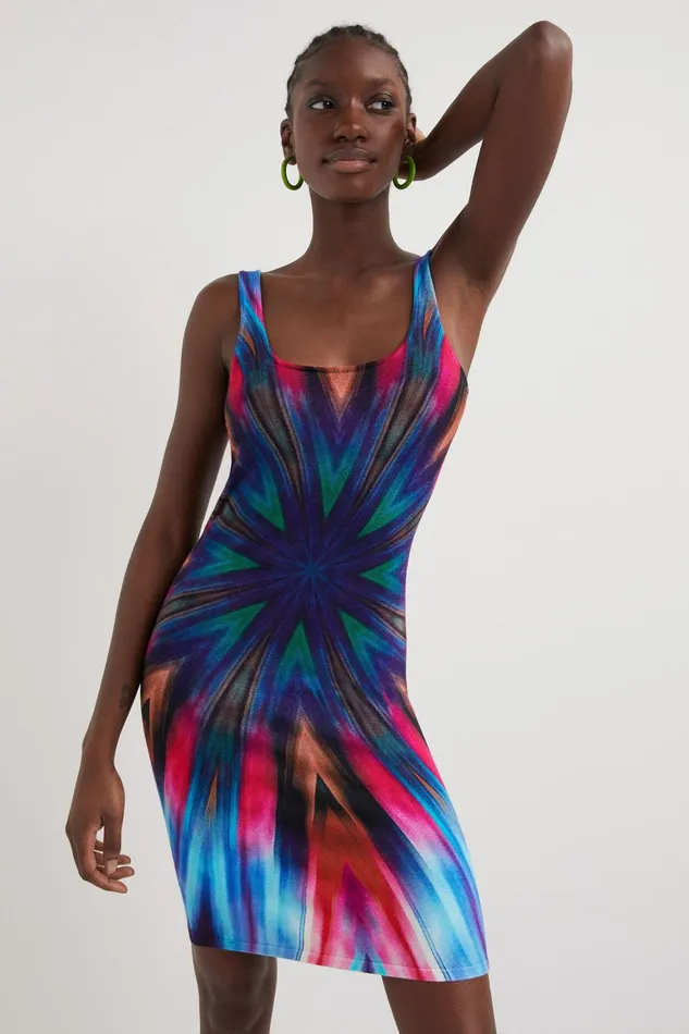 Desigual Kaleidoscope Knit Dress Women Dresses