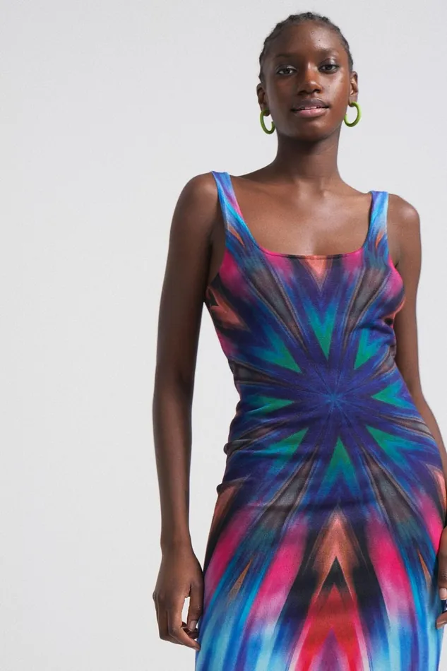 Desigual Kaleidoscope Knit Dress Women Dresses