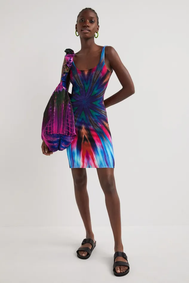 Desigual Kaleidoscope Knit Dress Women Dresses