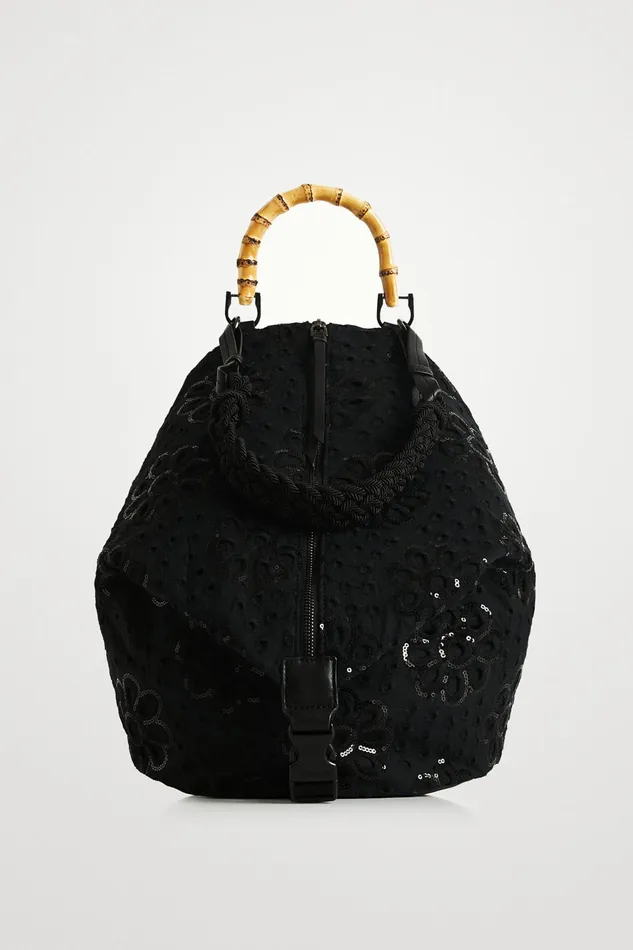 Desigual Mediumsize Multiposition English Embroidery Backpack Women Backpacks