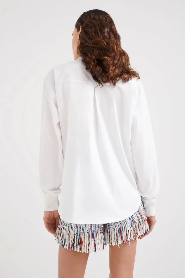 Desigual Patchwork And Fringe Shirt Women Tops and Shirts