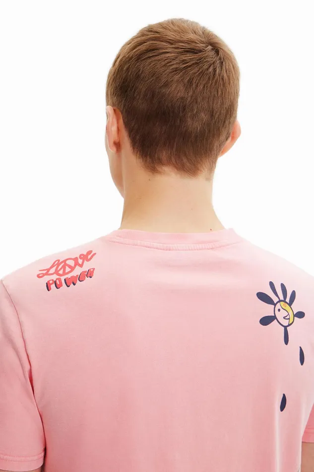 Desigual Peace Shortsleeve Tshirt Mens Tshirt and Polos