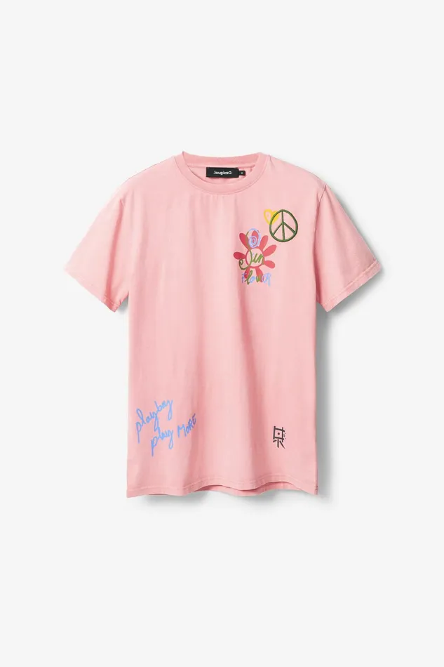 Desigual Peace Shortsleeve Tshirt Mens Tshirt and Polos