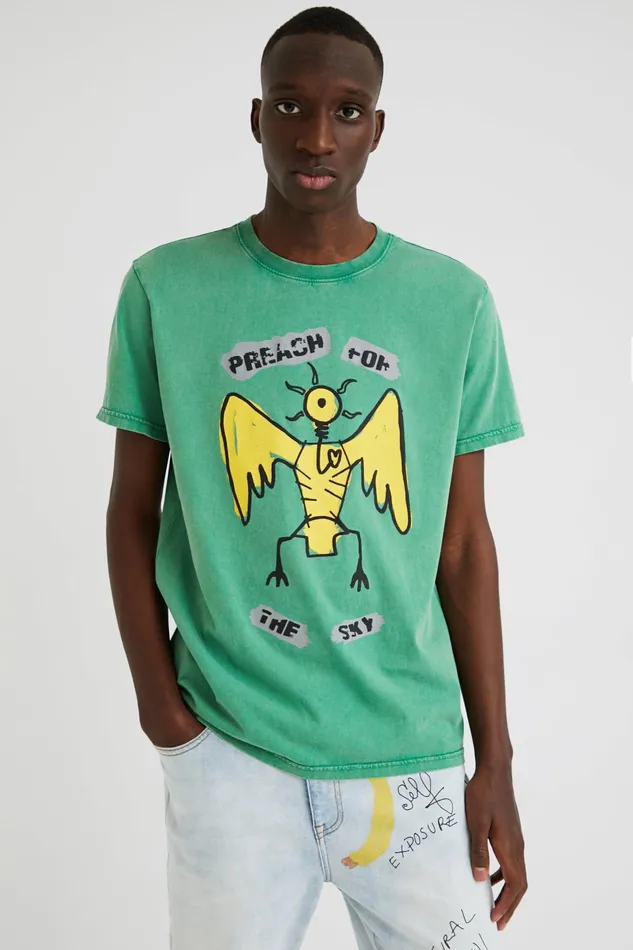 Desigual Shortsleeve Angel Tshirt Mens Tshirt and Polos