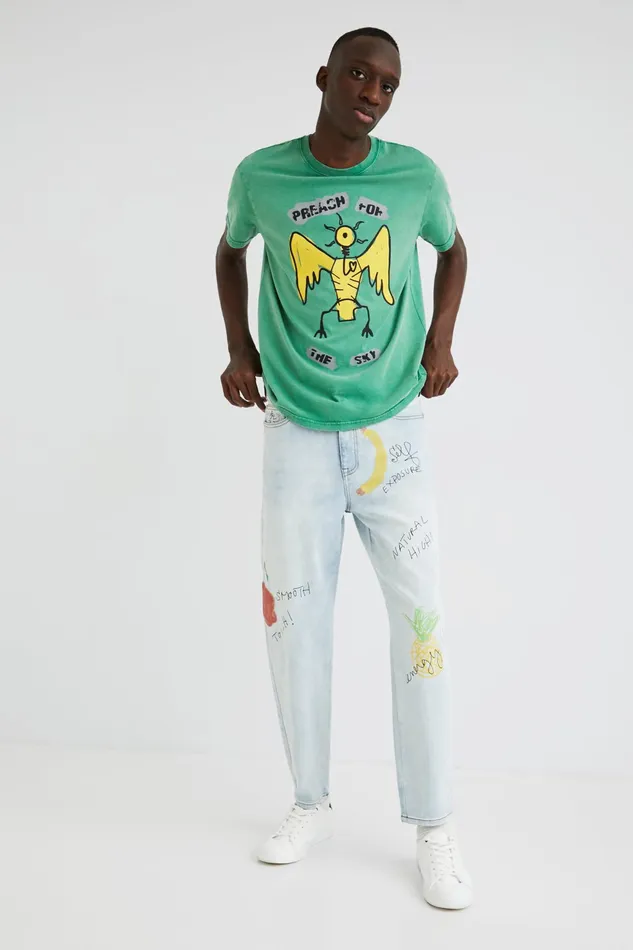 Desigual Shortsleeve Angel Tshirt Mens Tshirt and Polos